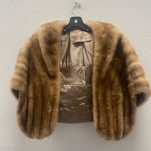 Vintage Mink Shawl/Capelet